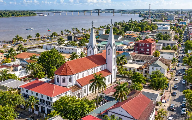 Paramaribo riverfront in Suriname